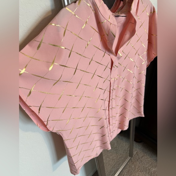 Dusty Pink Casual Geometric Top XL - Picture 4 of 6